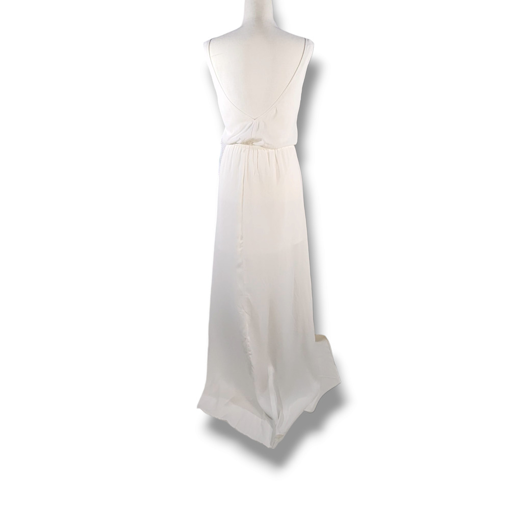 NWT Show‎ Me Your Mumu Kendall Maxi Blouson Dress Sz. XS Wedding Cake Chiffon - Picture 4 of 9